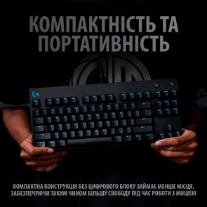 Клавіатура Logitech G Pro TKL GX Blue Clicky US/Ukr Black