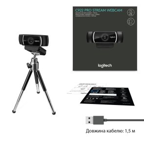 Web-камера Logitech C922 Pro Stream Black (L960-001088)