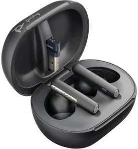 Фото: Навушники Poly Voyager Free 60 Plus Earbuds with BT700A/TSCHC Black (7Y8G3AA) № 2 | KTC