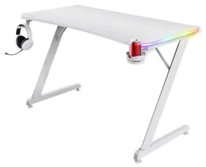 Фото: Стіл для геймерів Trust GXT 709W Luminus White (25328) № 2 | KTC