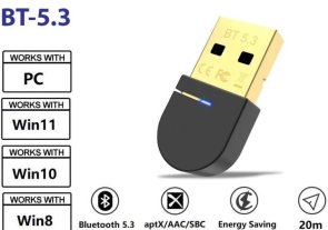 luetooth адаптер STLab 5.3 USB Black (BT-5.3)