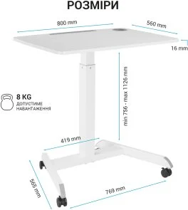 Фото: Стіл комп’ютерний OfficePro ODM380W № 10 | KTC