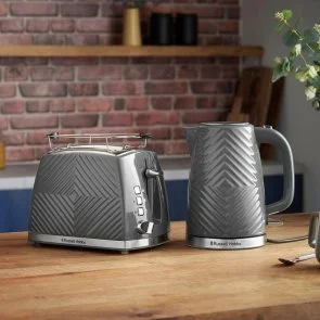 Фото: Тостер Russell Hobbs Groove Grey (26392-56) № 9 | KTC