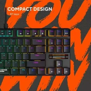 Фото: Клавіатура Canyon Cometstrike TLK GK-50 USB Black (CND-SKB50-US) № 8 | KTC
