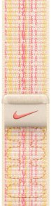 Ремінець Apple for Apple Watch 45mm - Nike Sport Loop Starlight/Pink (MUJY3)