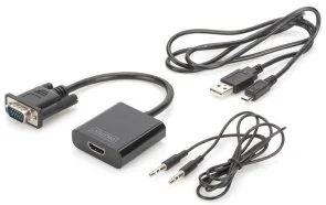 Фото: Перехідник Digitus VGA / HDMI Black (DA-70473) № 3 | KTC