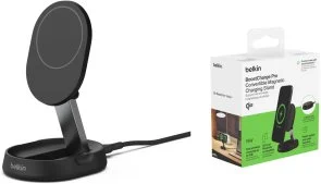 Фото: Бездротова зарядна станція Belkin BoostCharge Pro Magnetic Qi2 15W Black (WIA008VFBK) № 8 | KTC