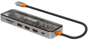 Фото: USB-хаб Canyon 7in1 DS-13 Transparent Space Grey (CNS-TDS13) № 2 | KTC