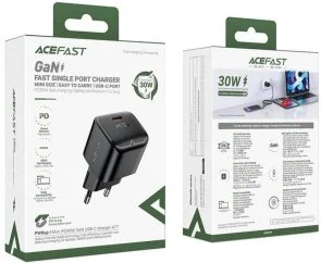 Фото: Зарядний пристрій Acefast A77 Mini 30W GaN Black (6974316282662) № 4 | KTC