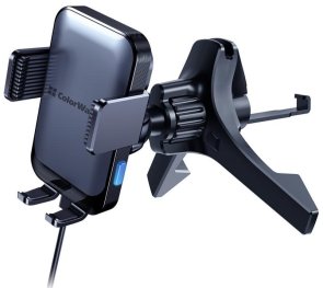 Кріплення для мобільного телефону ColorWay AutoSense Car Wireless Charger 2 Dashboard/Air Vent 15W (CW-CHAW040Q-BK)