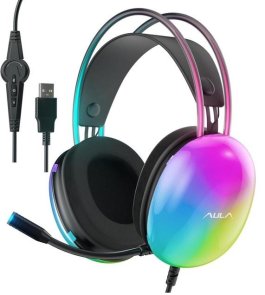 Гарнітура Aula S505 RGB Transparent Gaming Headset Black (6948391235479)