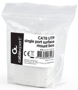 Розетка зовнішня Cablexpert UTP RJ-45 Cat.6 (NCAC-1U6-01)