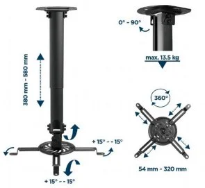 Фото: Кріплення для проектора Gembird CM-B-01 Black № 8 | KTC