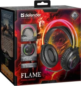 Фото: Гарнітура Defender Flame RGB Black (64555) № 7 | KTC