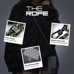 Фото: Ремінець для смартфону ArmorStandart Rope Black Military with Clear holder (ARM76092) № 4 | KTC