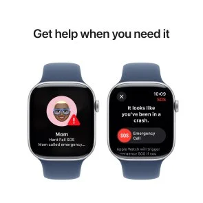 Фото: Смарт годинник Apple Watch Series 10 GPS 46mm Silver Aluminium Case with Denim Sport Band - M/L (MWWM3) № 6 | KTC