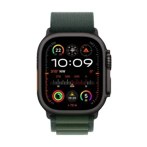 Фото: Смарт годинник Apple Watch Ultra 2 2024 49mm Black Titanium Case with Dark Green Alpine Loop - L (MX4T3) № 2 | KTC