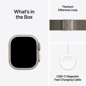 Смарт годинник Apple Watch Ultra 2 2024 49mm Natural Titanium Case with Natural Titanium Milanese Loop - M (MX5R3)