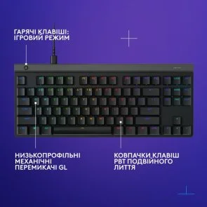 Фото: Клавіатура Logitech G515 TKL Tactile USB Black (920-012872) № 11 | KTC