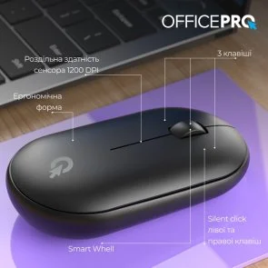 Фото: Миша OfficePro M185B Silent Wireless Black № 9 | KTC