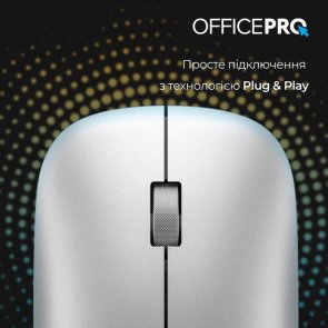 Миша OfficePro M225S Silent Wireless Silver