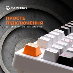 Фото: Клавіатура GamePro MK170W RGB USB White № 11 | KTC