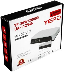 ДБЖ Yepo Mini DC-UPS 20000mAh 36W White/Black (6980229112545)