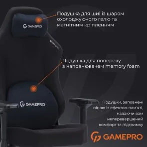 Фото: Крісло GamePro FGC750 Fabric Black (FGC750B) № 12 | KTC