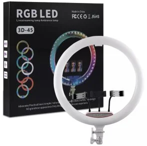 Фото: Світлодіодне селфі-кільце PRC RD-45 RGB LED 45 cm № 7 | KTC
