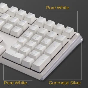 Фото: Клавіатура Ducky One 3 Cherry MX Blue RGB ENG/UKR White (DKON2108ST-CUAPXPWWWSC1) № 12 | KTC