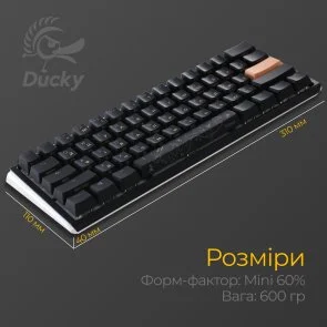 Фото: Клавіатура Ducky One 3 Mini Cherry MX Brown RGB ENG/UKR Black (DKON2161ST-BUAPXCLAWSC1) № 11 | KTC