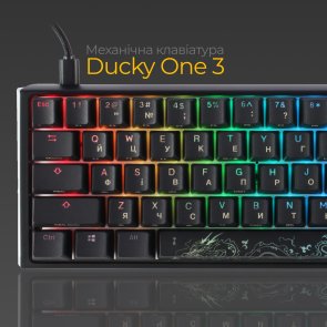 Клавіатура Ducky One 3 SF Cherry MX Red RGB ENG/UKR Black (DKON2167ST-RUAPXCLAWSC1)