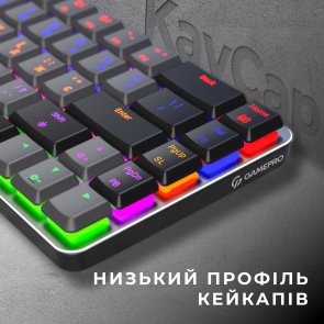 Клавіатура GamePro MK122R Red Switch Low Profile Wireless Dark Gray