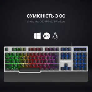 Фото: Клавіатура GamePro GK599 Black № 11 | KTC