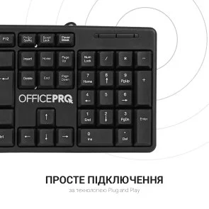 Фото: Клавіатура OfficePro SK166 Black № 8 | KTC