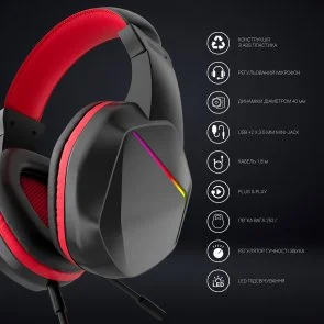Фото: Гарнітура GamePro HS311 RGB Black № 13 | KTC