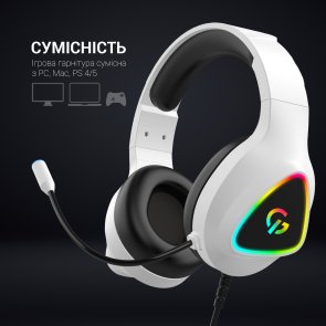 Гарнітура GamePro HS615 RGB White