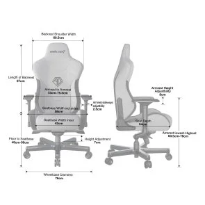 Фото: Крісло Anda Seat T-Pro 2 Size XL Gray/Black (AD12XLLA-01-GB-F) № 9 | KTC