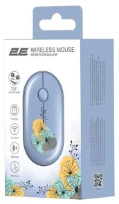 Фото: Миша 2E MF300 Flora Mallow Silent Wireless Blue (2E-MF300WFLORABL) № 7 | KTC