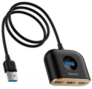 Фото: USB-хаб Baseus Square 4in1 Black (CAHUB-AY01) № 2 | KTC