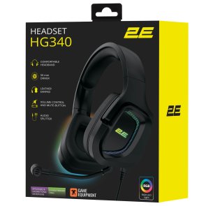 Гарнітура 2E Gaming HG340 RGB Black (2E-HG340BK)