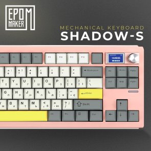 Клавіатура Epomaker Shadow-S TKL Wisteria Linear Switch Hot-Swap LCD Screen RGB Pink (SHS-P-WL)