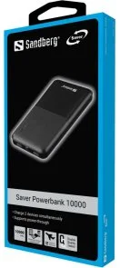 Фото: Батарея універсальна Sandberg Saver 10000mAh 2.4A Black (320-34) № 2 | KTC