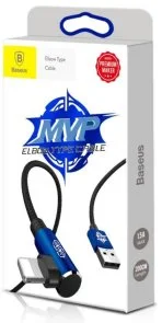 Фото: Кабель Baseus MVP Elbow AM / Lightning 2m Blue (CALMVP-A03) № 5 | KTC