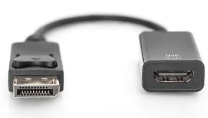 Фото: Перехідник Digitus DP M / HDMI F 0.2m Black (AK-340415-002-S) № 2 | KTC