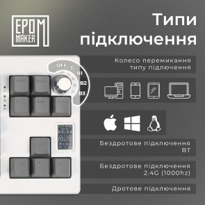 Клавіатура Epomaker Shadow-X Mulan Switch Hot-Swap RGB WL/BT/USB White (SHX-W-M)