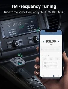 Фото: FM-Трансмітер + АЗП UGREEN CD229 Bluetooth Car Charger Black № 4 | KTC