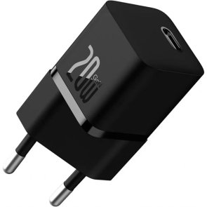 Зарядний пристрій Baseus GaN5FC mini 1C 20W Black with cable Type-C (P10110900113-00)