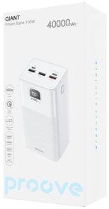 Батарея універсальна Proove Giant 40000mAh 100W White (PBGI99320002)