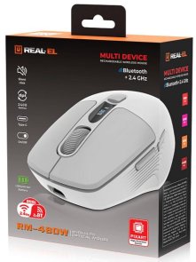 Миша Real-EL RM-480W White (EL123200050)